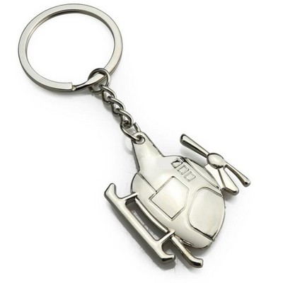 3D Metal Helicopter Keychain