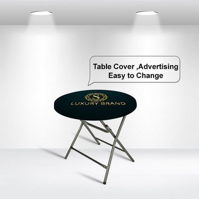 Round Stretch Table Topper in Full Color Overall - Large