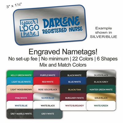 XL Engraved Rectangular Nametag