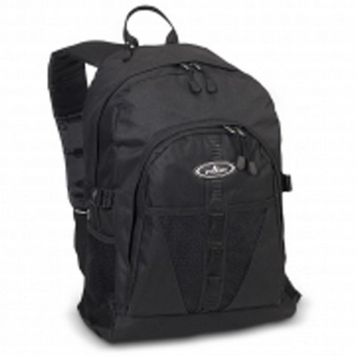 Everest Backpack with Dual Mesh Pocket, Black