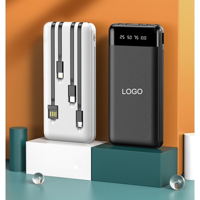 Portable Power Bank w/Multiple Cable