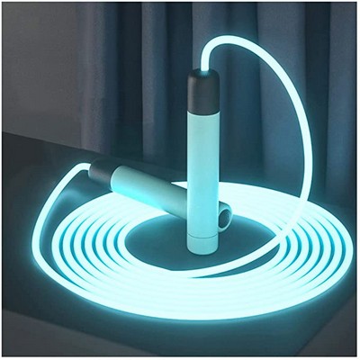 Glowing Jump Ropes Skipping Rope for Kids Men Women Fitness Exercise Indoors Outdoors Cool LED Light