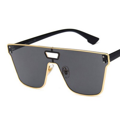 One-Piece Lens Big Rectangle Frame Sunglasses