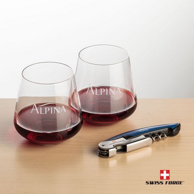 Swiss Force® Opener & 2 Cannes Wine - Blue