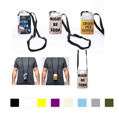 Neoprene Lanyard Can Coolie w/Strap