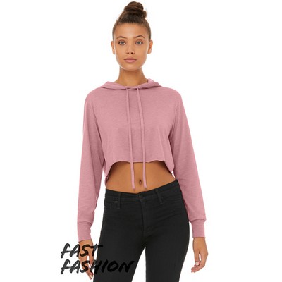 Bella+Canvas Womens Triblend Cropped Hoodie