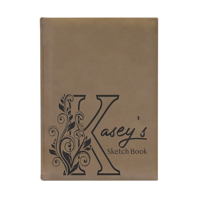 7" x 9¾" Light Brown Leatherette Sketch Book