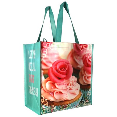 12" Non Woven Laminated Shopper Tote Bag