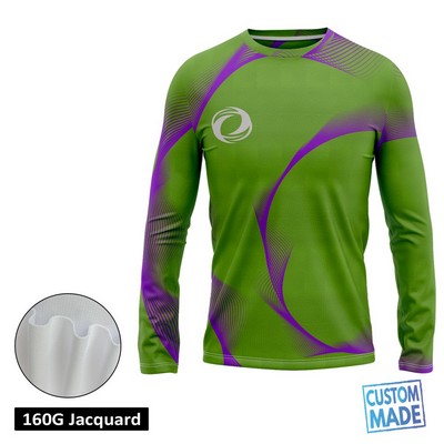 Unisex and Kids' Full Sublimation Long Sleeve T-Shirt - 160G Performance Jacquard