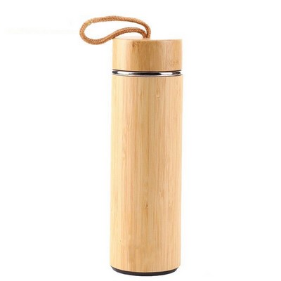 16 Oz. Bamboo Tumbler With Loose Leaf Tea Infuser