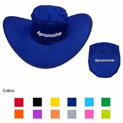 Foldable Cowboy Hat with Storage Pouch