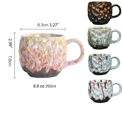 Malleolar Stria Office Ceramic Coffee Mugs Espresso Latte Cups With Handle Hot Drinks Mocha Tea