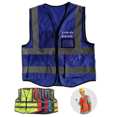 Mesh Zipper Reflective Safety Vest