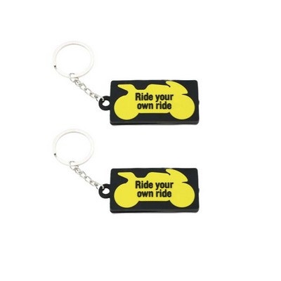 Rectangular Key-Light Rectangle PVC Key Chain