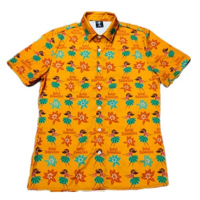 Summer Beach Printed Short Sleeve Camp Polyester Shirt