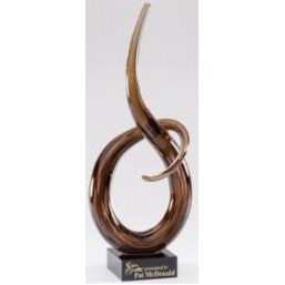 14½" Manager's Excellence Art Glass Sculpture