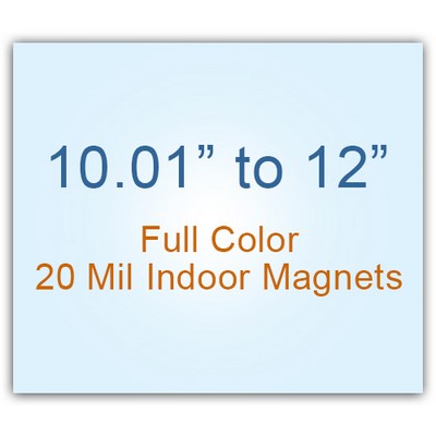 Die Cut Magnets 10.01 to 12 Square Inches Indoor Magnets - 20 Mil - 4 Color Process