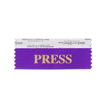 Press Stk A Rbn Violet Ribbon With Gold Imp