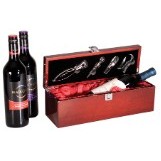 Rosewood Piano Finish Single Wine Box w/Tools