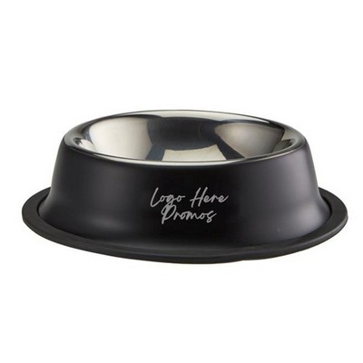 Stainless Steel Dog Bowl with Rubber Base