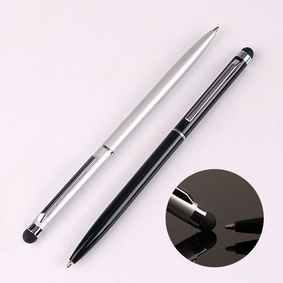 In 1 Twist Action Ballpoint Stylus Metal Pen