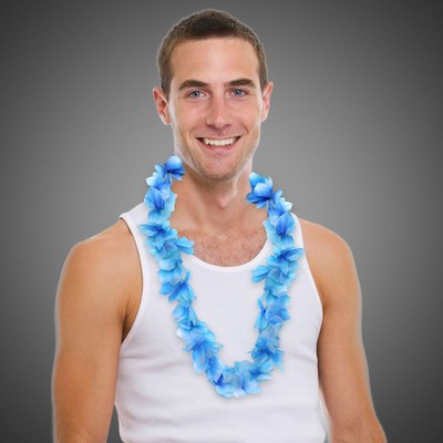 36" Blue Flower Lei