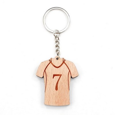 Jersey Wood Keychain