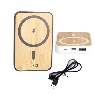 Bamboo Qi Wireless Power Bank - 5000 mAh