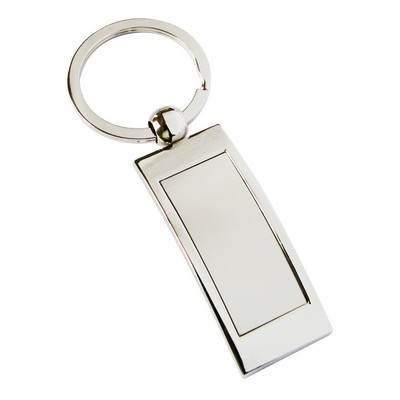 Rectangular Concaved Body Metal Meal Keyring