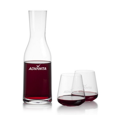 Caldmore Carafe & 2 Breckland Stemless Wine