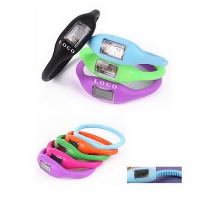 Sports Silicone Bracelet Pedometer