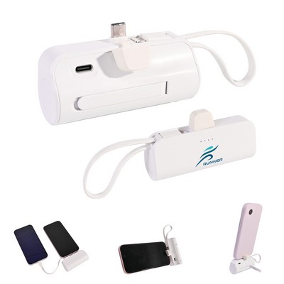 5000mAH 2 in-1 Mini Power Bank w/Stand