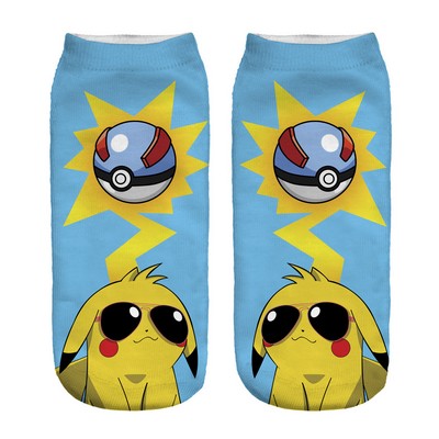 Pokemon Low Cut Socks 3D Digital Pika