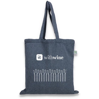 Recycled Natural Canvas Promotional Bag w/ Web Handles - 1 Color (15"x16")