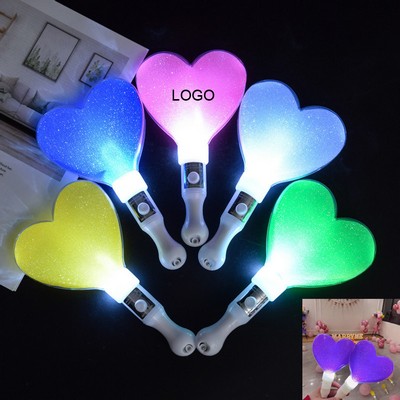 Custom Logo LED Heart shape Glowing Stick