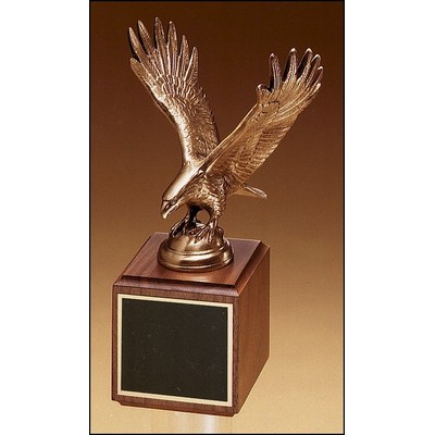 Fully Modeled Antique Bronze Casting on Walnut Base (10.75")