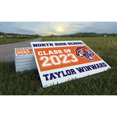 16"x24" Double Sided Polybag Yard Sign w/2 Color