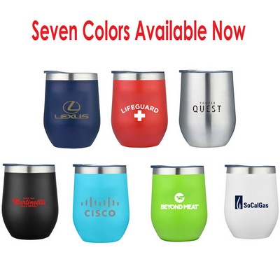 Cheers 12 Oz. Stainless Steel Wine Tumbler