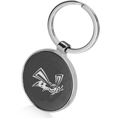 Black Round Keychains