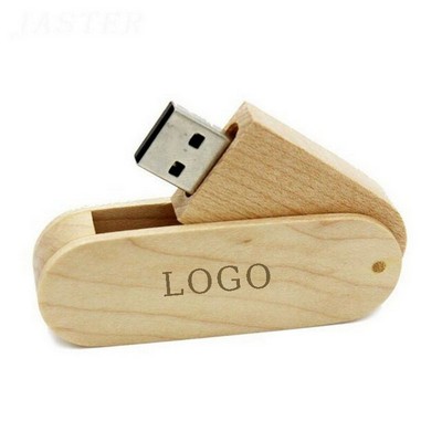 8GB Wooden USB Swivel Drive