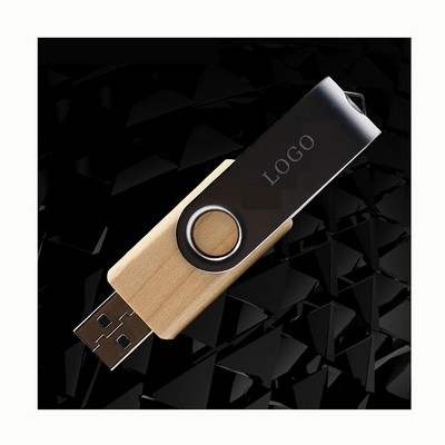 16GB Wooden USB Swivel Drive