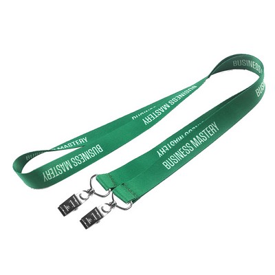 1/2" Double ended Full Color Lanyards with Bulldog clip