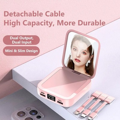 20000mAh Detachable Charging Cable With Mirror