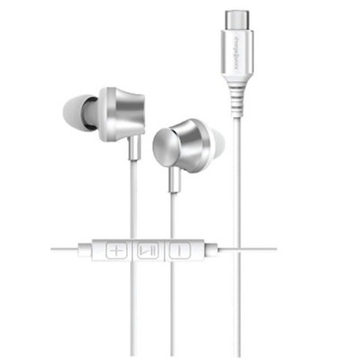 Earbuds with USB-C Connector - Silver (Case of 48)