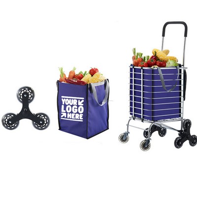 Foldable Shopping Stair Climbing Cart For Groceries