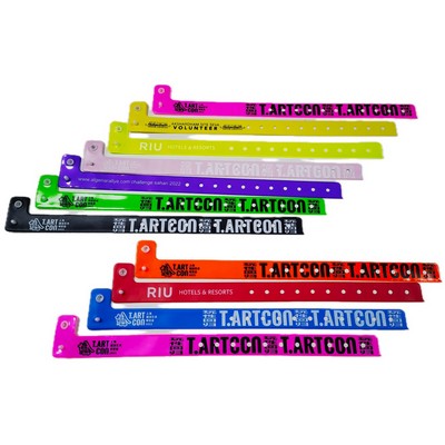 Adjustable L Shaped Vinyl Wristbands