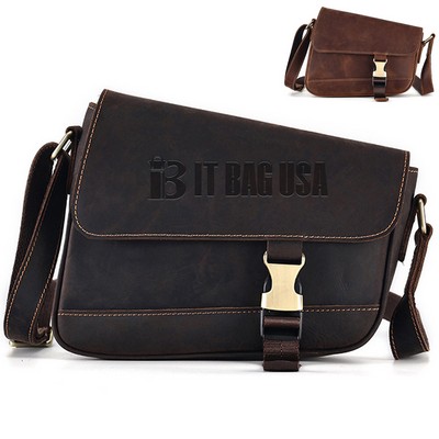 Genuine Leather Messenger Bag for Men