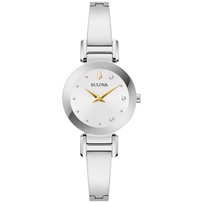 Bulova® Ladies Marc Anthony Bangle Watch w/Silver-White Dial