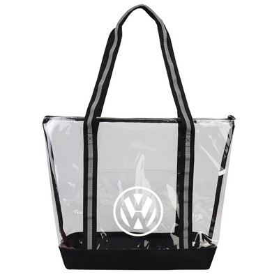 FeatherSoft Zippered Clear Tote