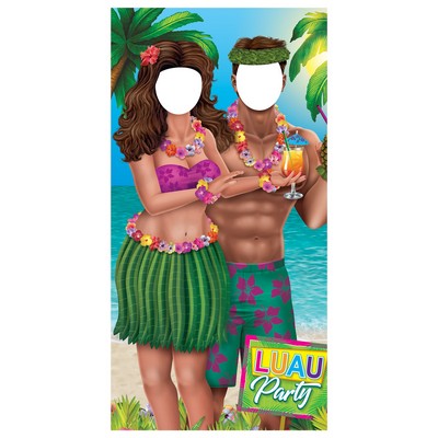 Luau Couple Photo Prop Stand-Up